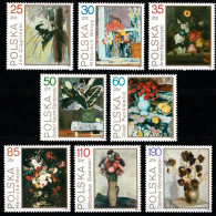 1989 Polonia Floral Still Life Paintings Set MNH** Tr159 - Impresionismo