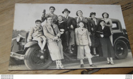 Carte Photo à Identifier, Famille Et Automobile Dans La Foret De La BRACONNE ................ 10611 - Da Identificare