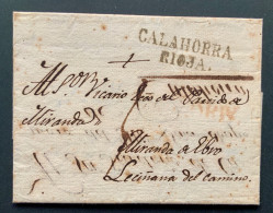 España 1827 Calahorra Vitoria. Envuelta Doble Uso. - ...-1850 Voorfilatelie