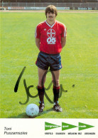 Fußball-Autogrammkarte AK Toni Puszamszies FC Bayer 05 Uerdingen 84-85 KFC Krefeld Rot-Weiß Oberhausen RW MSV Duisburg - Handtekening