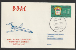 1967, BOAC, Erstflug, Khartoum Sudan - Zürich - Soudan (1954-...)