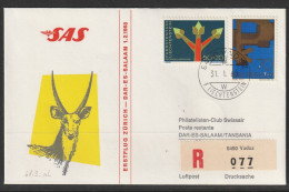 1968, SAS, Erstflug, Liechtenstein - Dar Es Salaam Tanzania - Aéreo