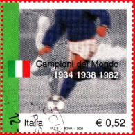 CAMPIONI DEL MONDO , CAMPIONE DEL  Euro € 0,52 Italia Repubblica Italiana 2002 USATO - 2001-10: Usados