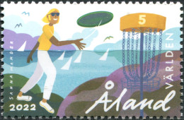 Åland Islands 2022. Sports. Disc Golf (MNH OG) Stamp - Aland