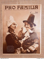 Copertina Pro Familia Del 1937 Donne In Costume Carnevalesco Carnevale - Altri & Non Classificati