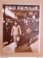 Copertina Pro Familia Del 1937 Duce Benito Mussolini E Cancelliere Schuschnigg - Otros & Sin Clasificación