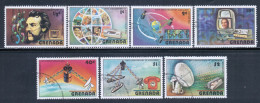 Grenada 1976 Mi# 814-820 Used - Centenary Of First Telephone Conversation By Alexander Graham Bell / Space - North  America