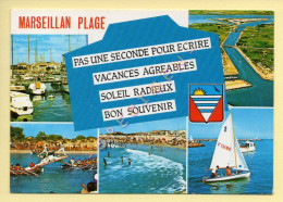 34. MARSEILLAN-PLAGE – Multivues – Blason – Télégramme (animée) (voir Scan Recto/verso) - Marseillan