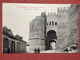 Cartolina - Spagna - Segovia - Puerta De San Andrés - 1900 Ca. - Unclassified