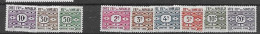 WF Mh * 10 Euros 1947 Postage Due Set Without 1F - Portomarken