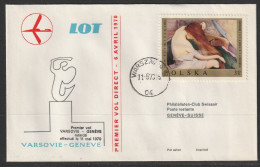 1970, LOT, Erstflug, Warszawa/Warschau - Genf - Sonstige & Ohne Zuordnung