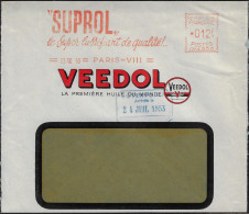 France 1953. Empreinte De Machine à Affranchir. Suprol Le Super Lubrifiant De Qualité. Veedol. Pour Automobiles - Autos