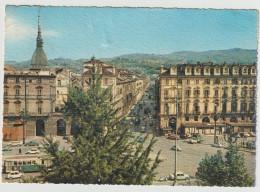 Cartolina Viaggiata Affrancata Torino Mole Antonelliana Via Po 1964 Francobollo 15 Lire - Other Monuments & Buildings