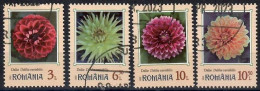 Romania, 2022, USED,    Dahlias, Mi. Nr. 8098-8101 - Gebruikt