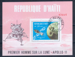 Haiti 1969 Mi# Block 40 Used - Apollo 11 / Space - America Del Nord