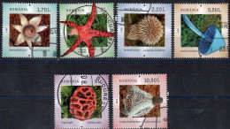 Romania, 2021, USED,    Mushrooms, Mi. Nr. 7852-7 - Oblitérés