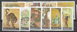 Yemen Complete Set Asian Painters 6 Euros Mnh ** 1967 - Yemen