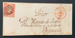 España Vizcaya Bilbao 1856 A Valencia - Covers & Documents