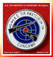 SUPER PIN'S "AS TIR AMATEUR GIMGANP" Bleu Et Or En émail Base Or - Autres & Non Classés