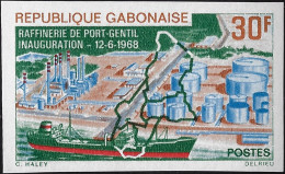 Gabon 1968 Y&T 229 Non Dentelé. Inauguration De La Raffinerie De Port-Gentil - Petróleo