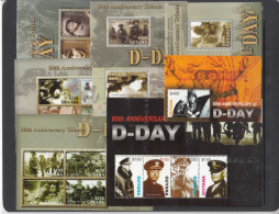 2004 Guyana D-Day WWII ** A Few Rust Spots On Back Of 3 Sheets** Military History  Complete Set Of 8 Sheets MNH - Guyane (1966-...)