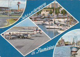 AEROPORTO-AEROPORT-AIRPORT-FLUGHAFEN-FIUMICINO-ROMA-ITALIA-CARTOLINA  VIAGGIATA IL 15-6-1976 - Aerodromi