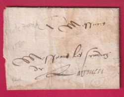 LETTRE DE 1580 DE BOURG ST ANDEOL ARDECHE POUR NIMES GARD OU PEUT ETRE BOURG EN BRESSE AIN INDICE 22 LETTRE - ....-1700: Voorlopers