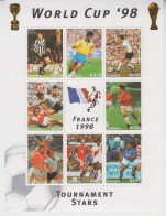 ZAMBIA 1998 FOOTBALL WORLD CUP 3 SHEETLETS AND 3 S/SHEETS - 1998 – France