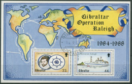 Gibraltar 1988 Forschungsfahrt "Operation Raleigh" Block 11 Gestempelt (C70023) - Gibilterra