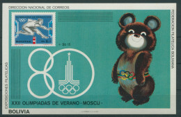 Bolivien 1980 Olympische Sommerspiele Moskau Block 92 Postfrisch (C22851) - Bolivie