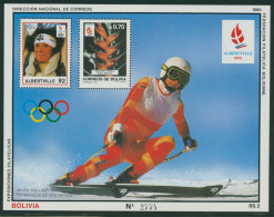Bolivien 1990 Olympische Winterspiele Albertville Block 193 Postfrisch (C22894) - Bolivia