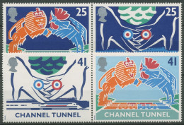 Großbritannien 1994 Eröffnung Des Eurotunnels 1513/16 ZD Postfrisch - Unused Stamps