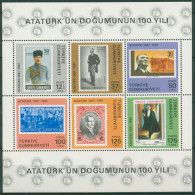 Türkei 1981 100. Geburtstag Von Kemal Atatürk Block 19 Postfrisch (C6706) - Blokken & Velletjes