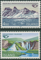 Island 1983 NORDEN Tourismus Berg Súlur Wasserfall 596/97 Postfrisch - Nuevos