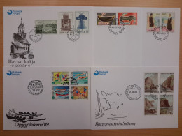 Färöer 1989 Kompletter Jahrgang Ersttagsbriefe 179/93 FDC (X98368) - Féroé (Iles)