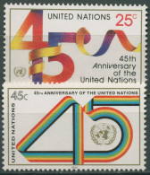 UNO New York 1990 45 Jahre Vereinte Nationen 602/03 Postfrisch - Unused Stamps