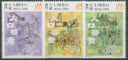 Macau 2001 Volkszählung Bauwerke Wohnhäuser 1159/61 Postfrisch - Neufs