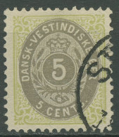 Dänisch Westindien 1896 Ziffer Im Rahmen 19 II Gestempelt - Danemark (Antilles)