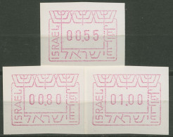 Israel ATM 1988 ATM-Satz 3 Werte 0,55/0,80/1,00, ATM 1 D S4 Postfrisch - Automatenmarken (Frama)