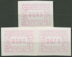 Israel ATM 1988 ATM-Satz 3 Werte 0,40/0,60/0,70, ATM 1 D S1 Postfrisch - Franking Labels