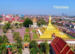 Laos Vientiane Pha That Luang Stupa New Postcard - Laos