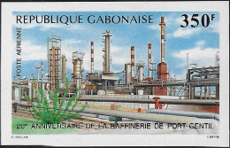 Gabon 1988 Y&T PA 287. Non Dentelé. 20ème Anniversaire De La Raffinerie De Port-Gentil - Aardolie