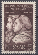 Saarland 1951 Mi. 308 – Reformation An Der Saar Gestempelt Used     (70549 - Otros & Sin Clasificación