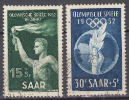 Saarland 1952 Mi. 314-315 – Olympiade Helsinki Gestempelt Used     (70550 - Sonstige & Ohne Zuordnung