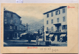 Brigue - Brig : Haupt-Platz - Brunnen - Post - Hotel (16'578) - Brigue-Glis 