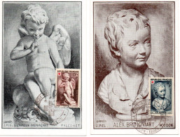 FRANCE.1951. "CROIX-ROUGE.L'AMOUR.L'ENFANT".OBLITERATION "BADEN-BADEN. DEUX Cartes Maximum - Croix-Rouge