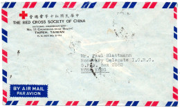 TAIWAN (FORMOSE). 1952.. "TCHANG KAI CHEK".  LETTRE  "RED CROSS CHINE" - Covers & Documents