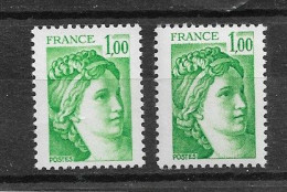 Sabine 1fr Vert YT 1973d : Le Vert Jaune Clair. Pas Courant, Voir Le Scan. Cote YT : 3 €. - Nuevos