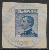 Italia Italy 1912 Colonie Egeo Lero Michetti C25 Frammento Sa N.5 US - Egée (Lero)