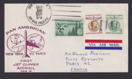 Flugpost Brief Air Mail Pan America Erstflug Jet Clipper New York Paris - Cartas & Documentos